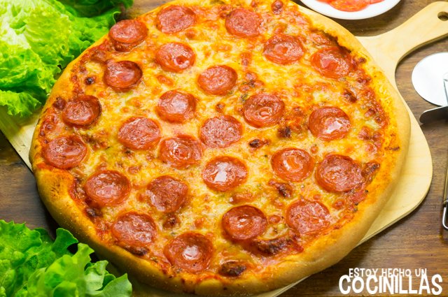 saldar Asistir Paloma Receta de pizza americana (pizza de pepperoni)