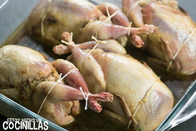 codornices rellenas con boletus y foie-gras