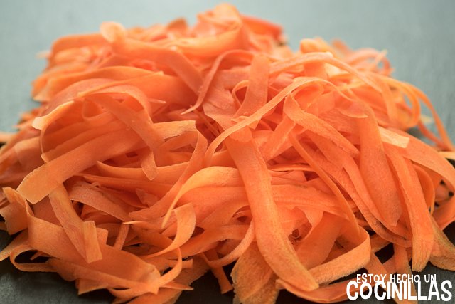 Tallarines de zanahoria
