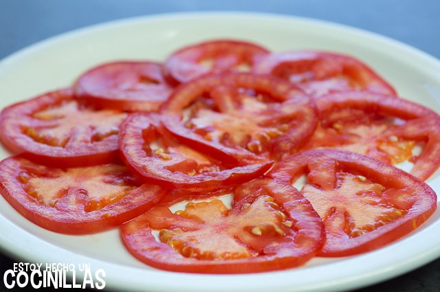 Carpaccio de tomate (rodajas)
