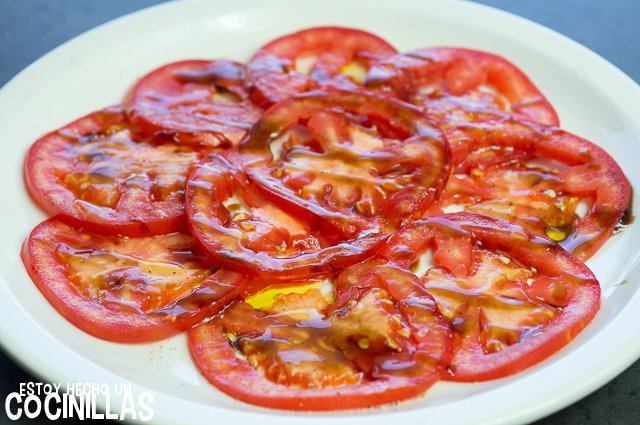 Carpaccio de tomate (vinagre)