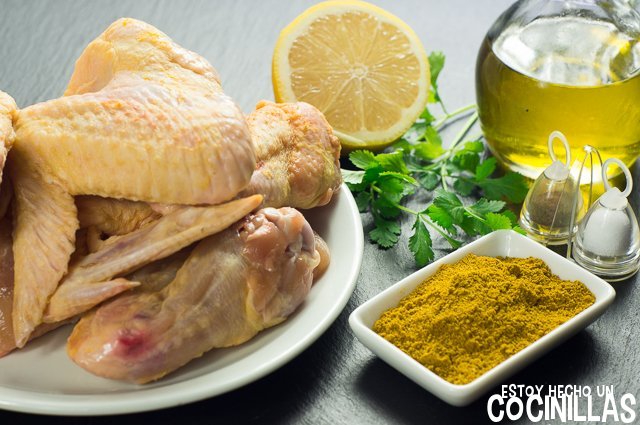 Alitas de pollo al curry (ingredientes)