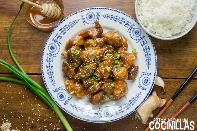 Pollo a la miel estilo chino (receta)