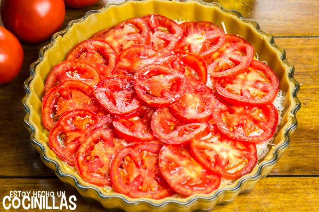 Tarta salada de tomate y mostaza (rodajas)