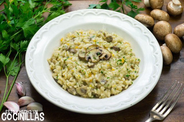 Risotto de champiñones