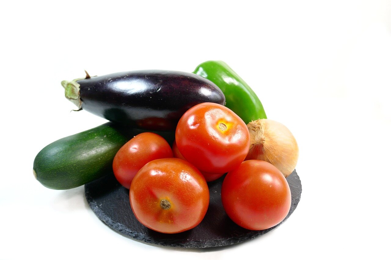 Ingredientes para el tian de verduras