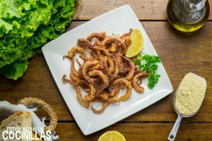 Rejos fritos (patats de calamar o potón a la andaluza)