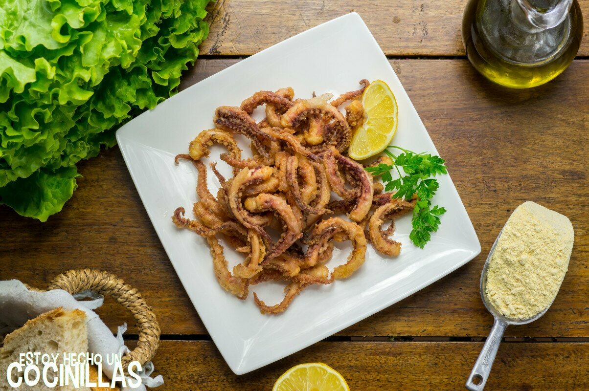 Receta de rejos fritos (patas de calamar o potón a la andaluza)
