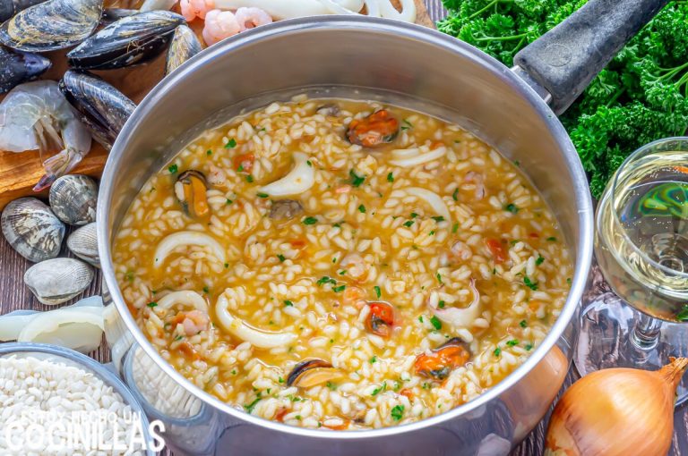 Receta de risotto de marisco (frutti di mare)