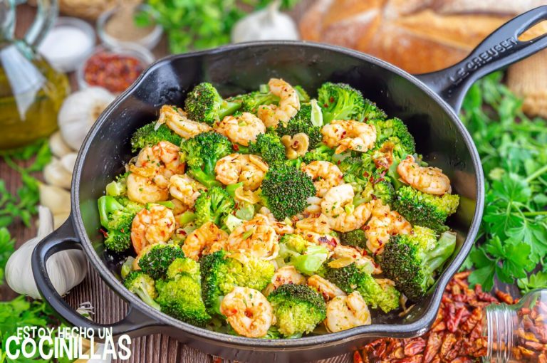 Receta de brócoli con gambas Un salteado fácil y rápido