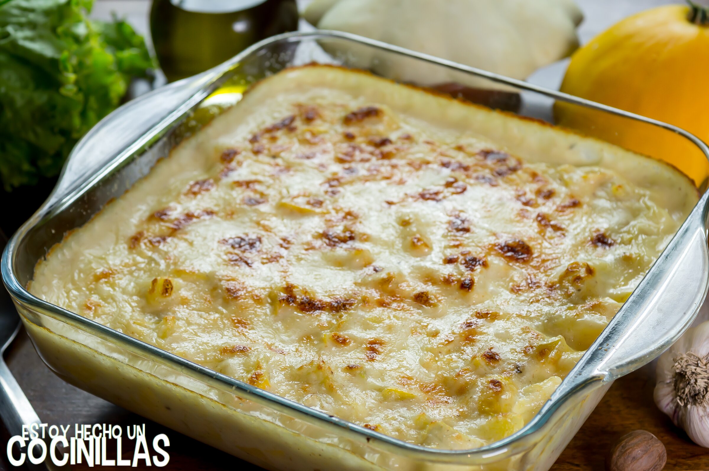 Calabaza bonetera con bechamel