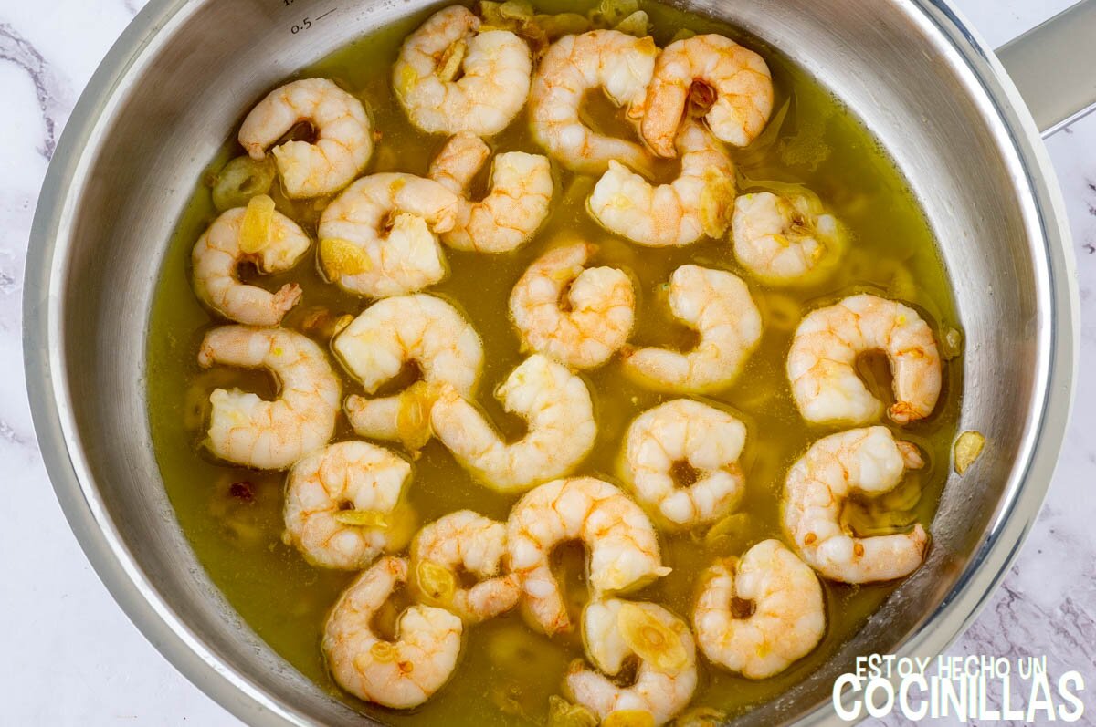 Cocinar las gambas