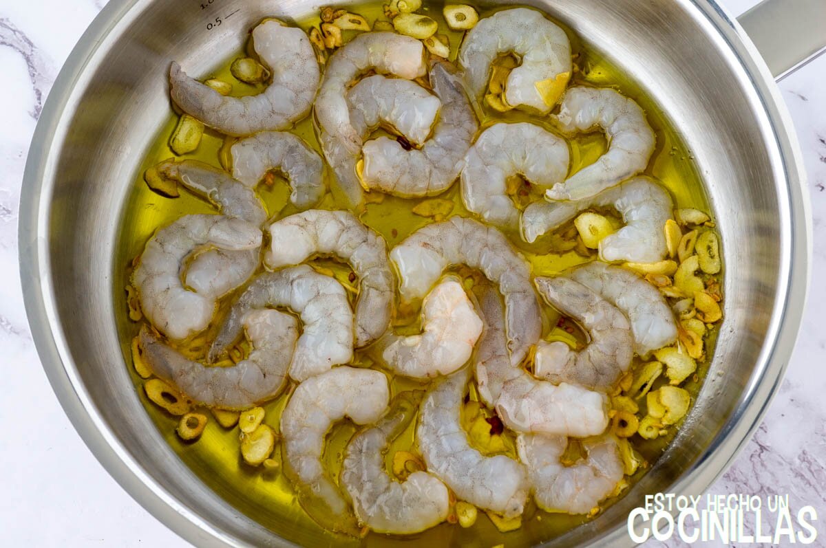 Incorporar las gambas