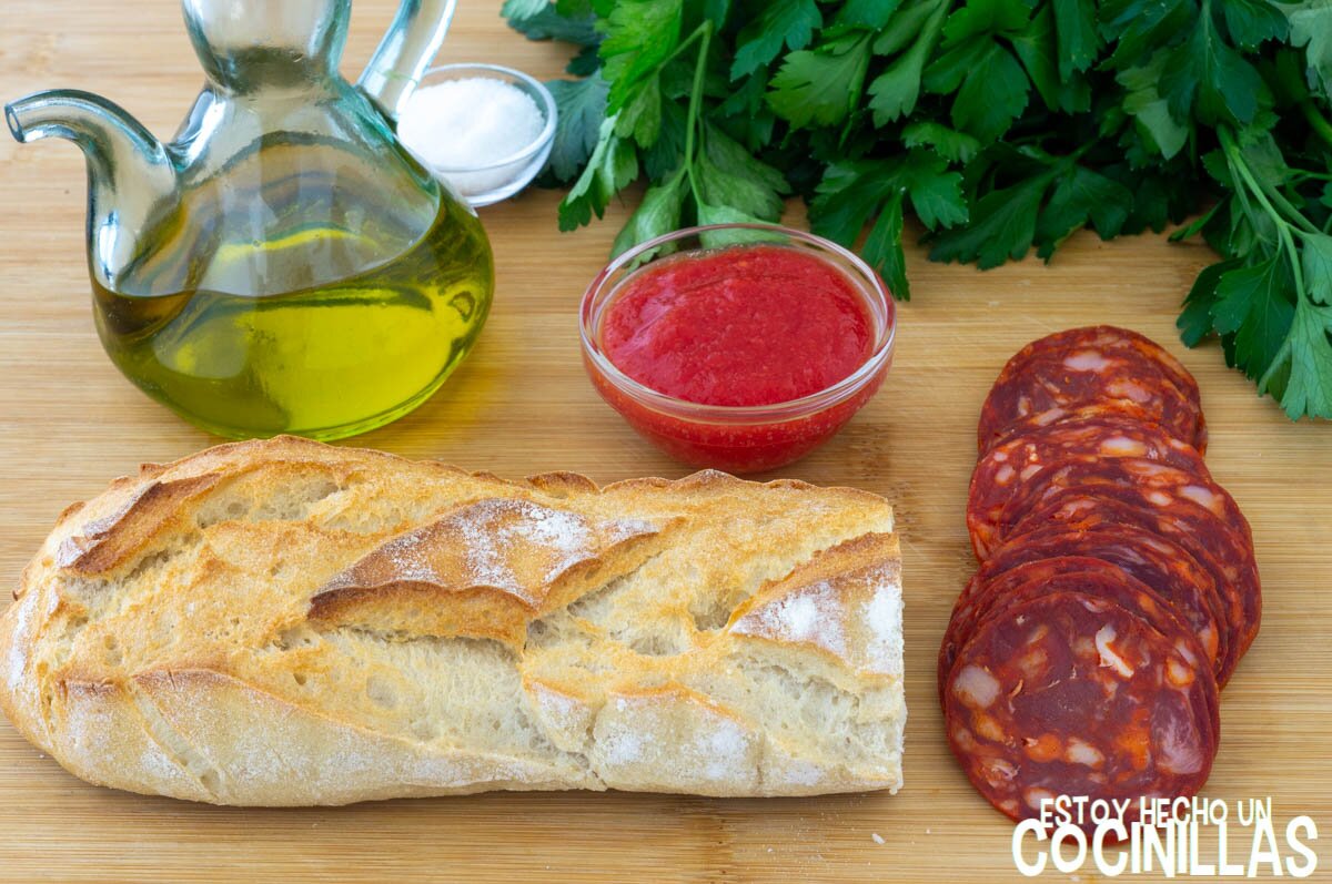 Bocadillo de chorizo (ingredientes)