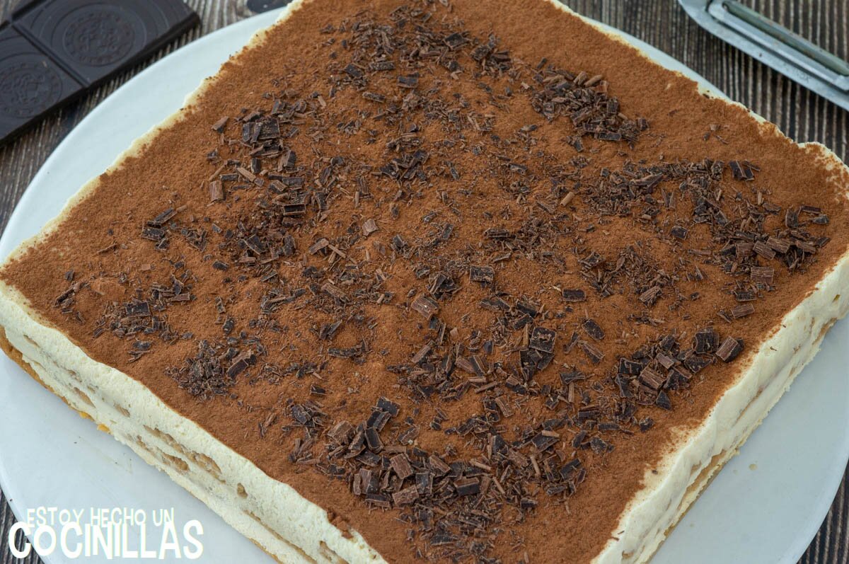 Espolvorear virutas de chocolate negro