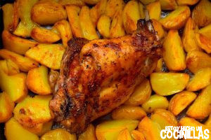 Muslos de conejo al horno