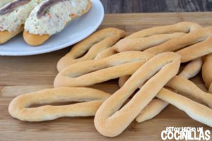 Rosquillas de pan largas para marineras