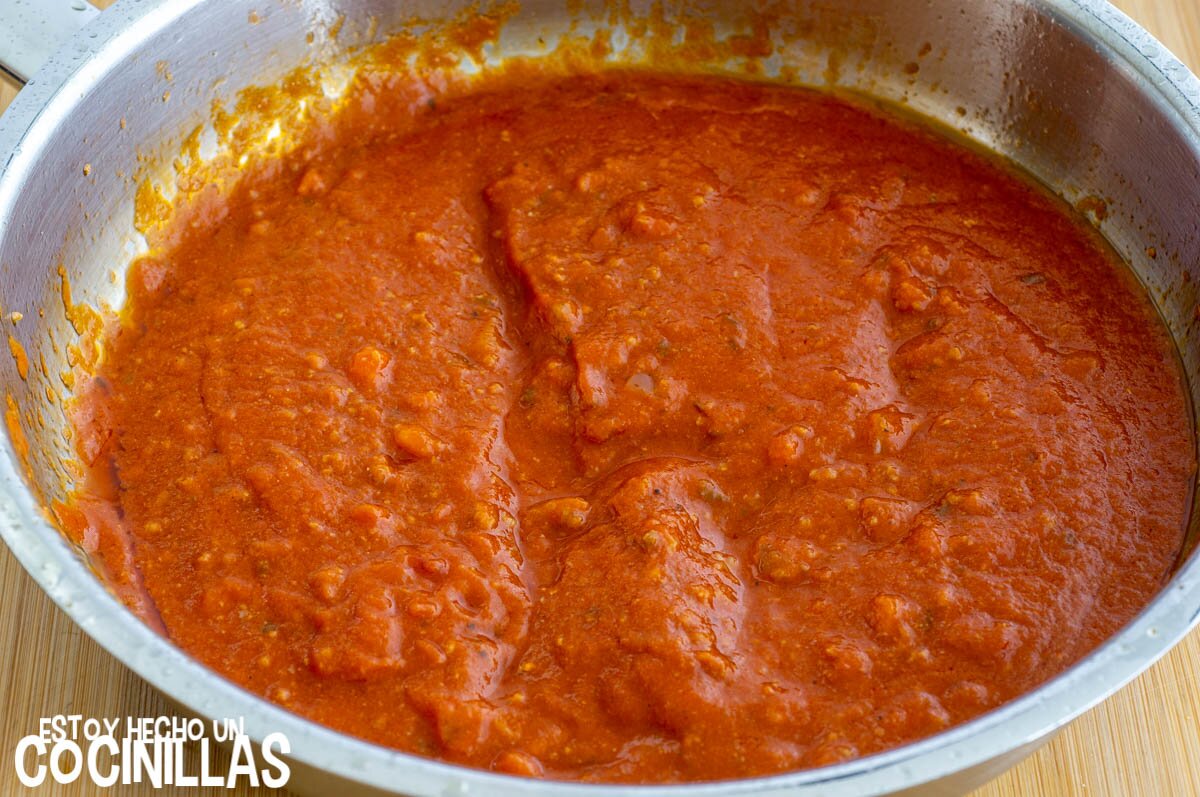 Preparar la salsa de tomate