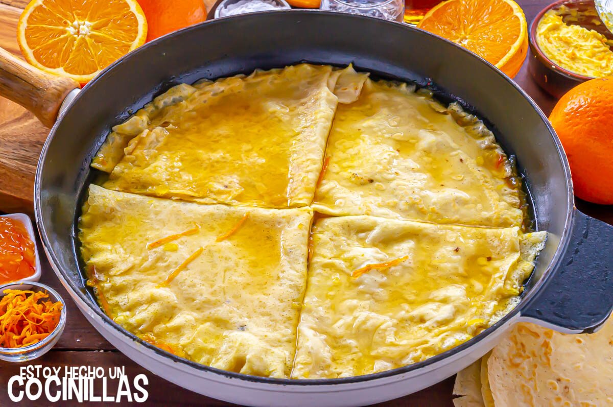 Flambear las crepes suzette