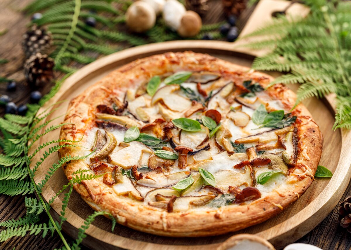 Pizza de boletus