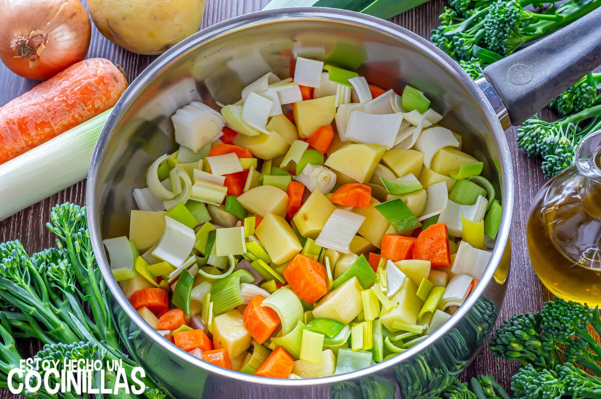 Rehogar las verduras