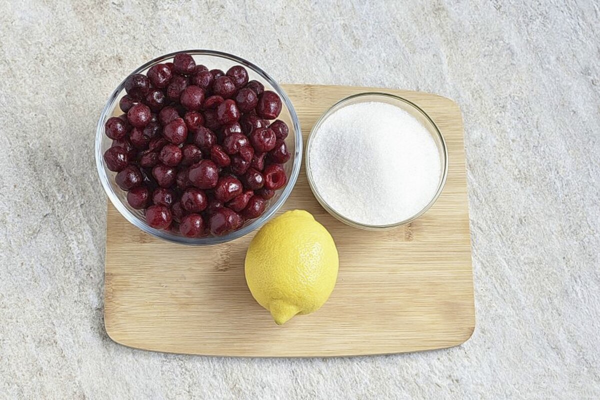 Tarta crumble de cereza (ingredientes)