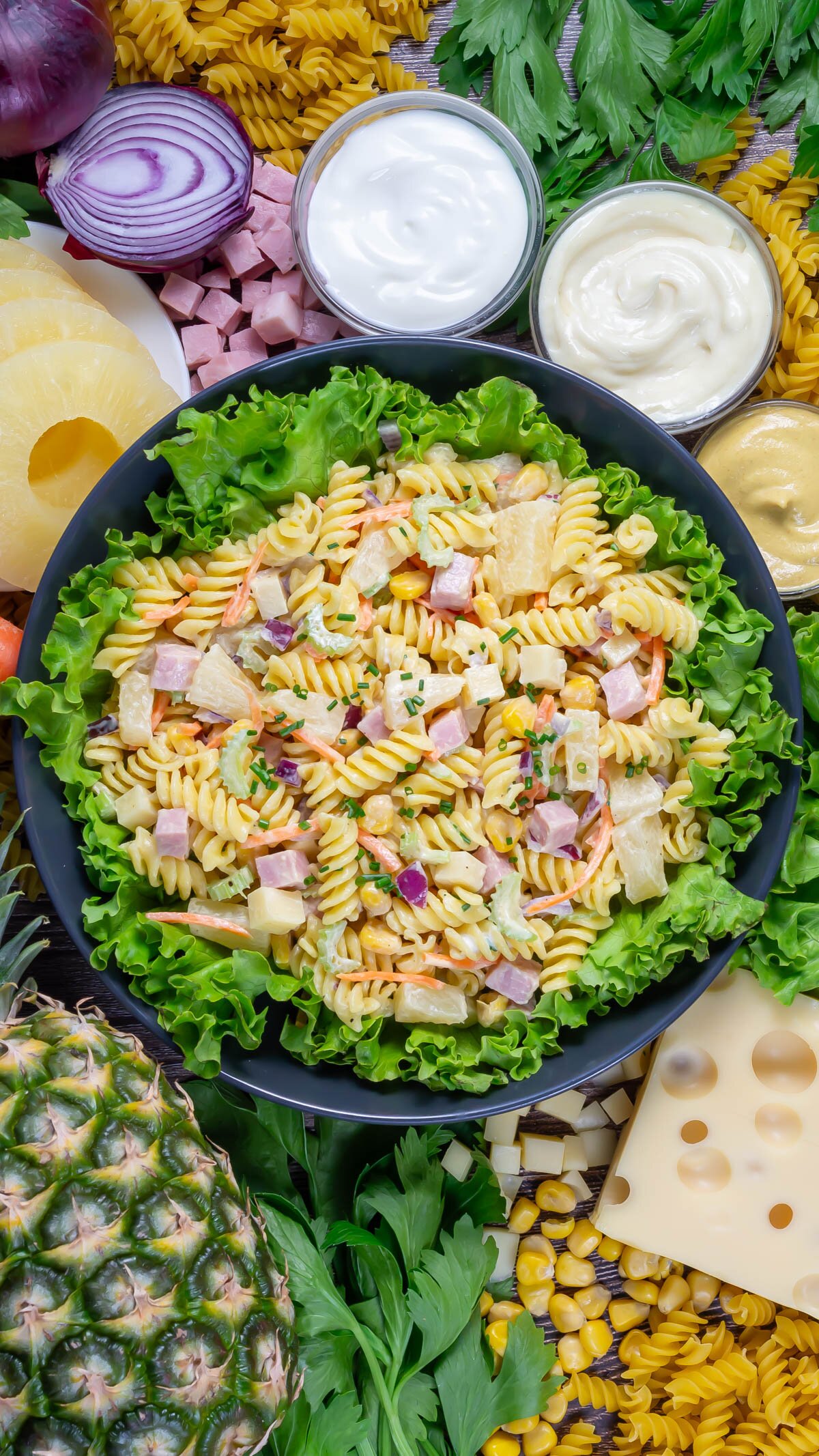 Ensalada de pasta tropical