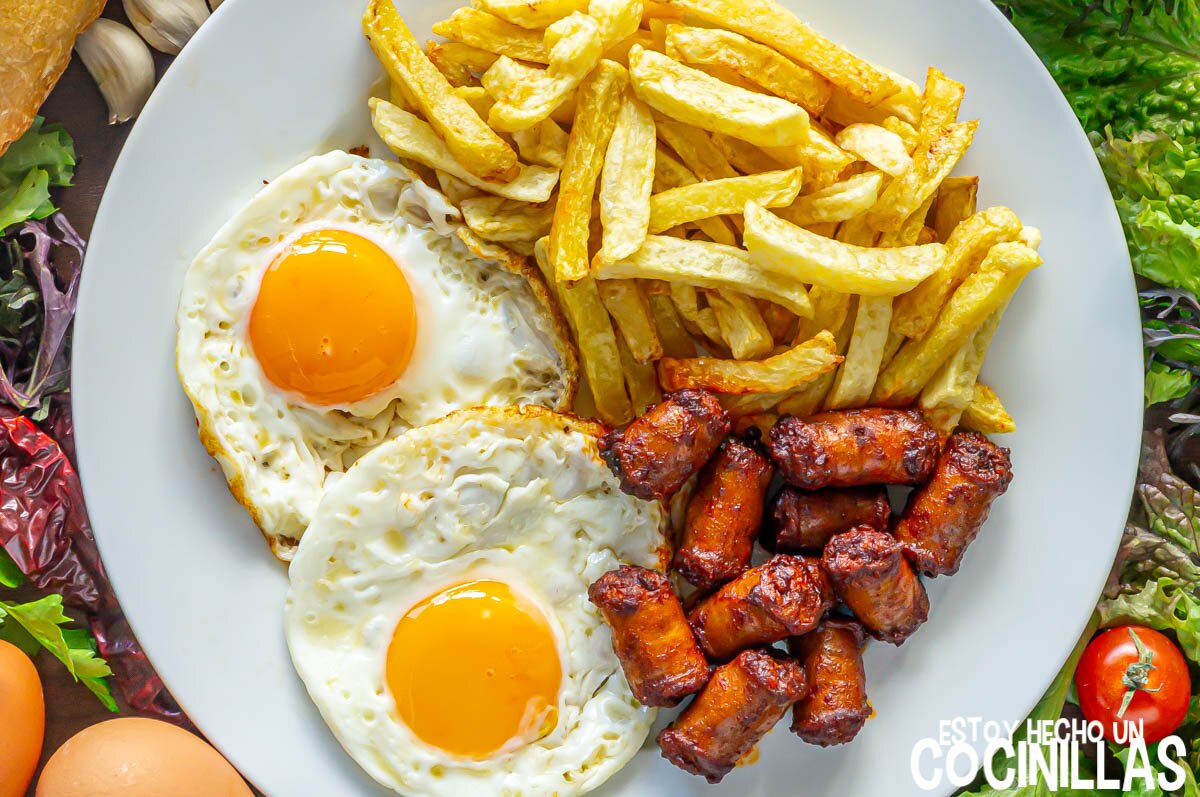huevos fritos con chistorra