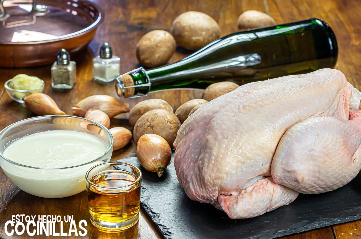 Ingredientes del pollo a la sidra
