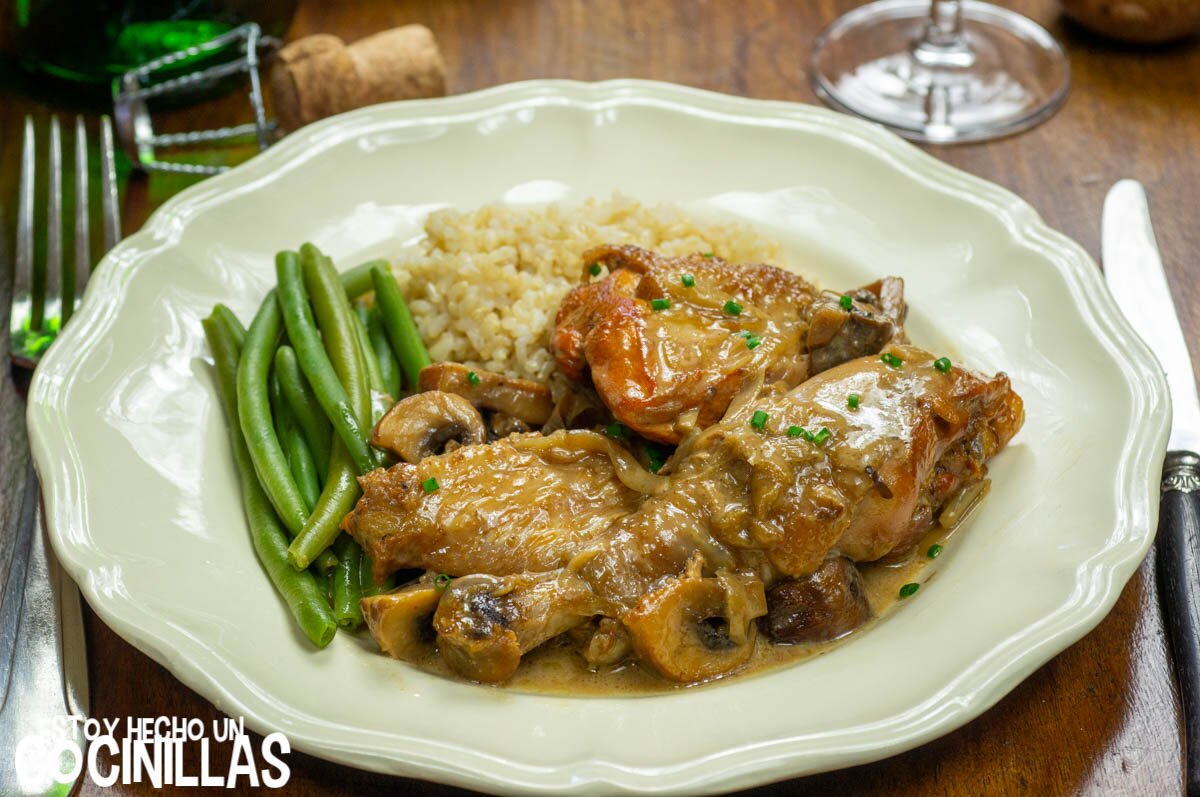 Pollo a la sidra