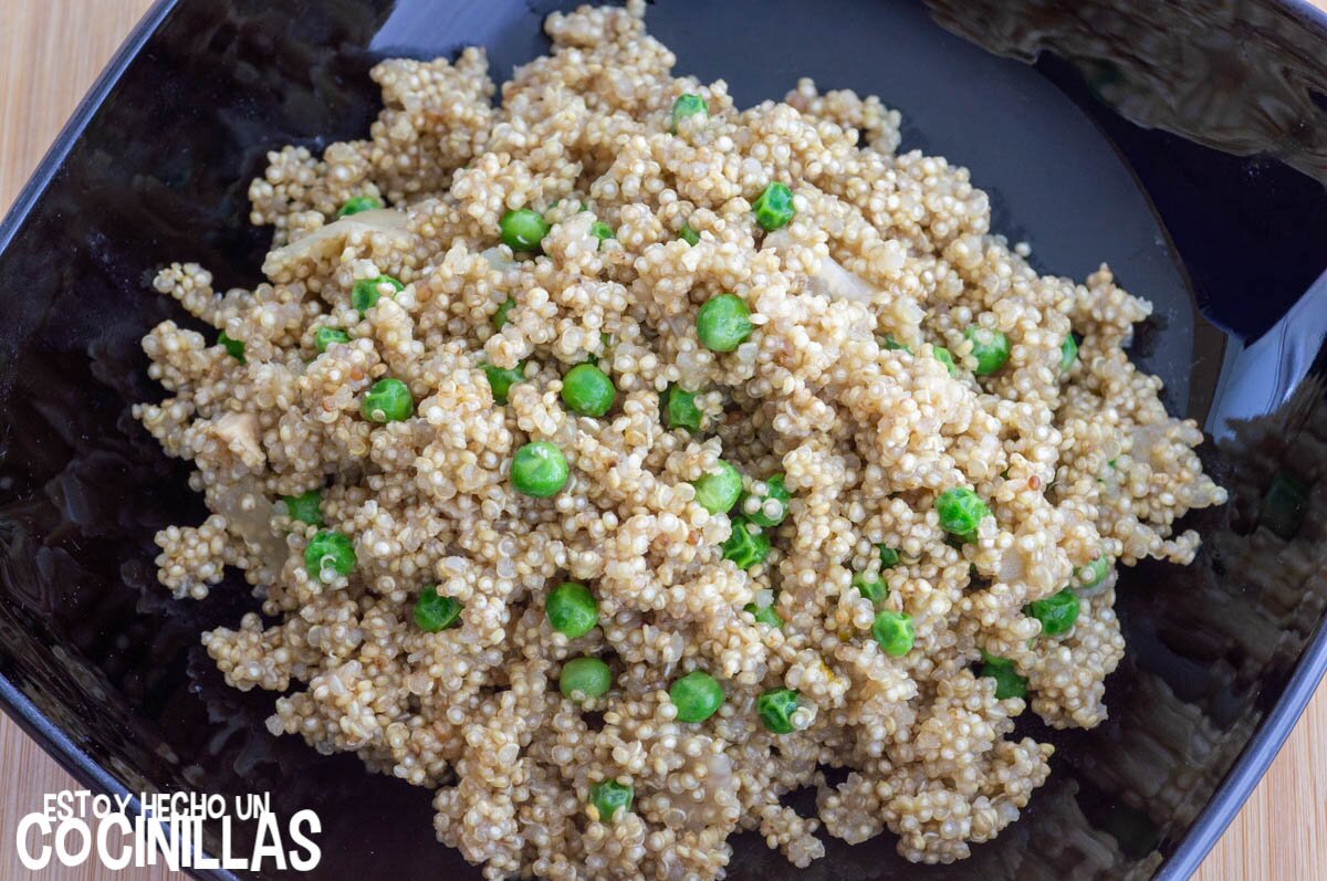 Receta quinoa con guisantes