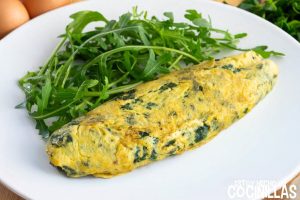 Tortilla francesa con espinacas