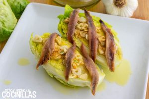 Cogollos con anchoas