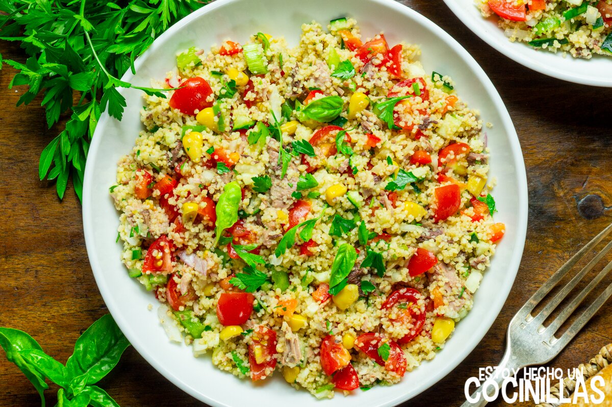 Ensalada de cuscús con atún