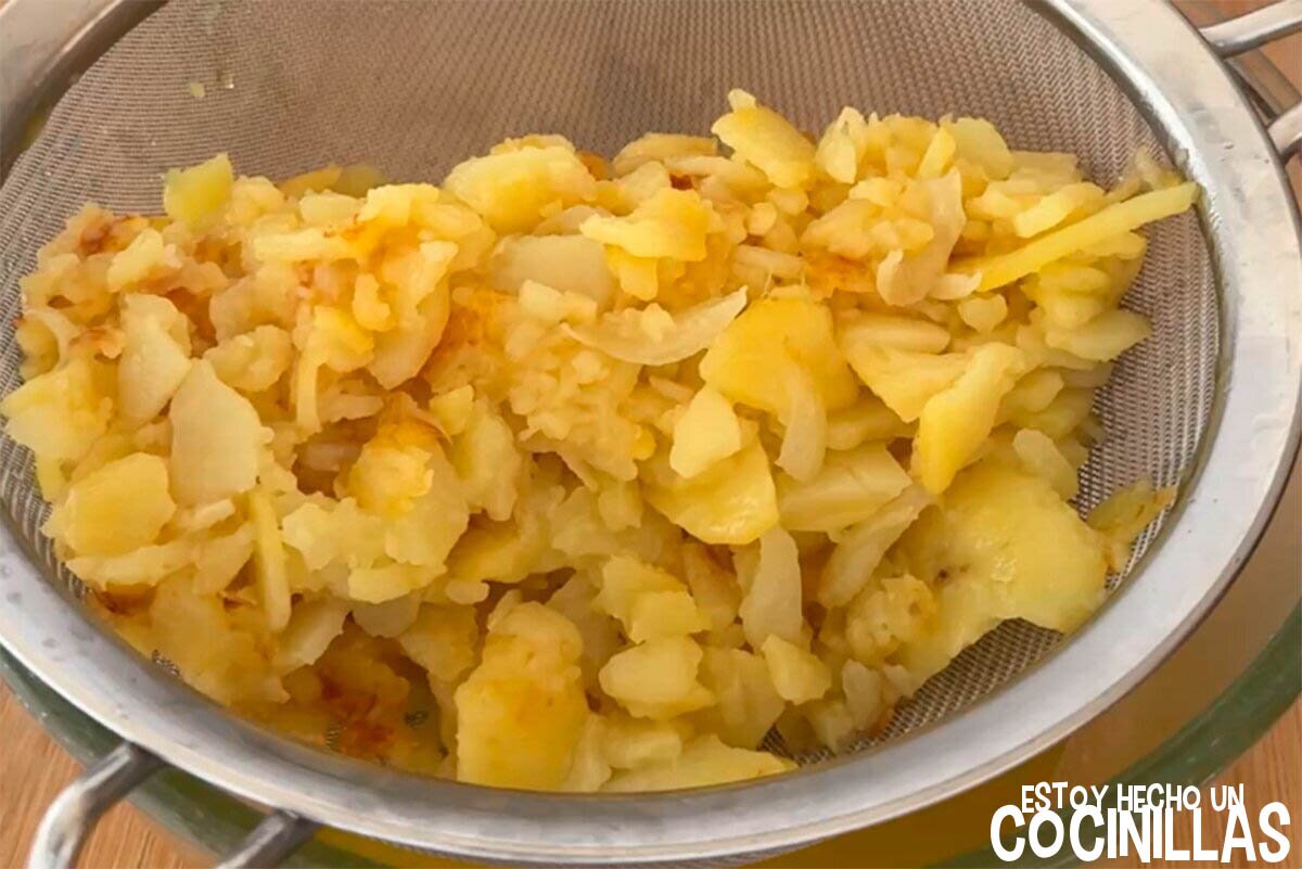 Escurrir las patatas