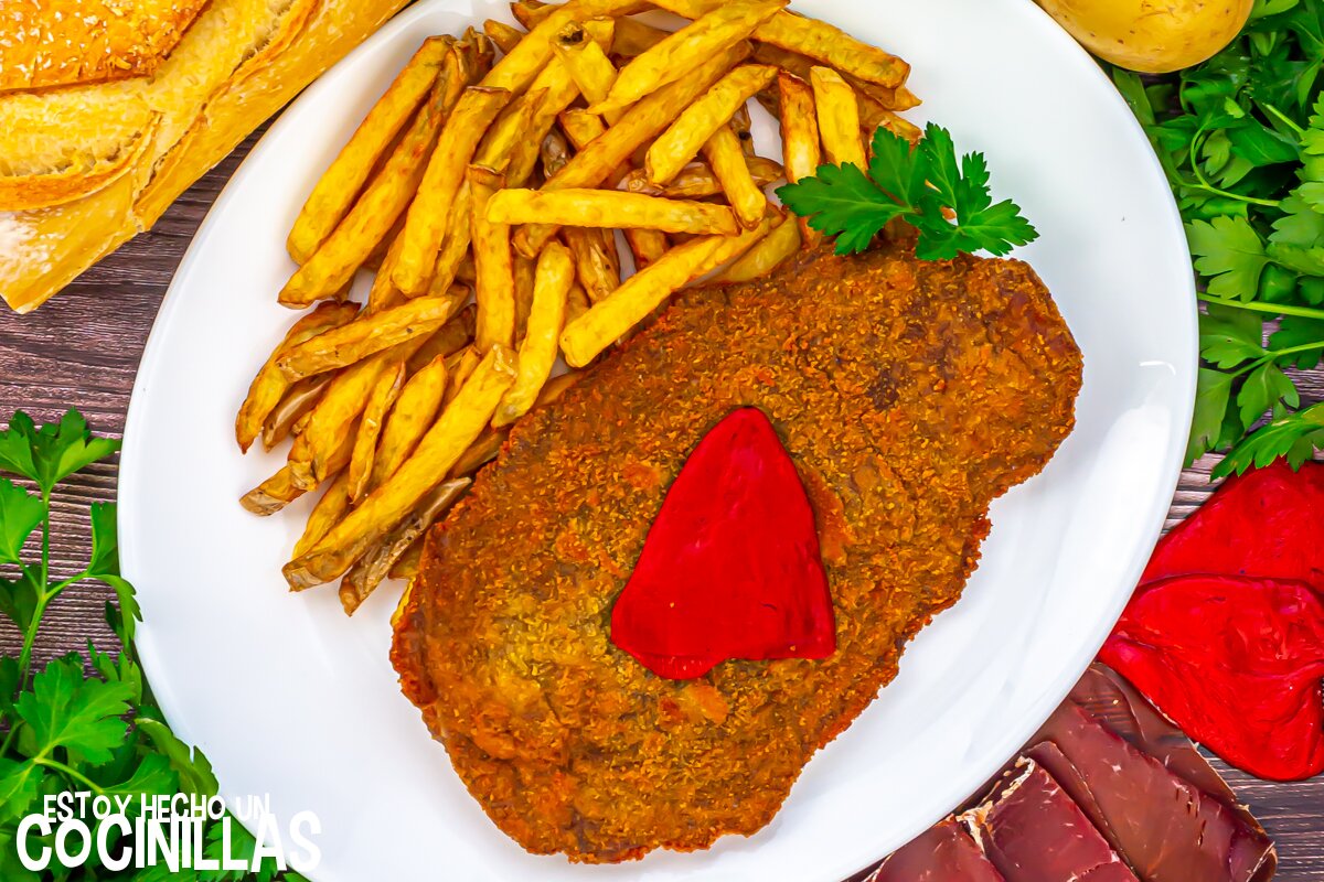 Freír el cachopo de cecina