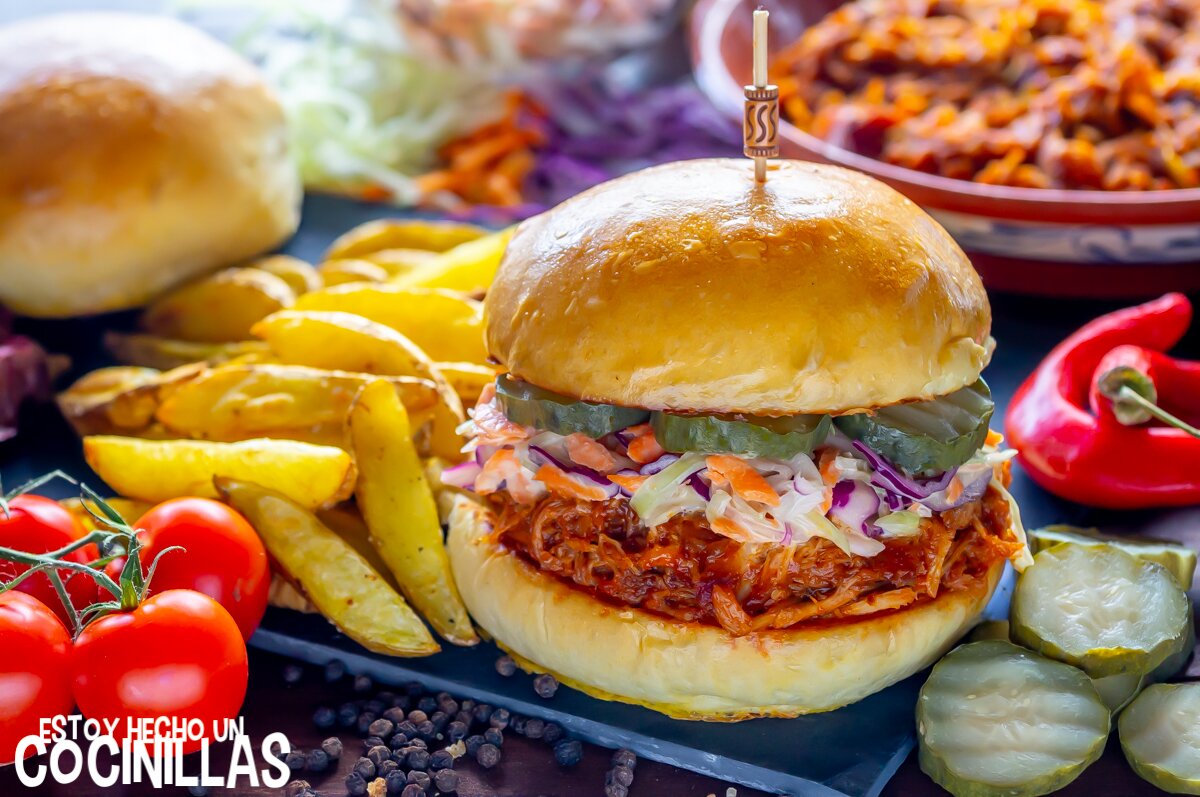 Hamburguesa pulled pork