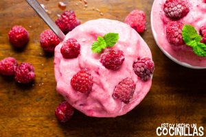 Helado de frambuesa
