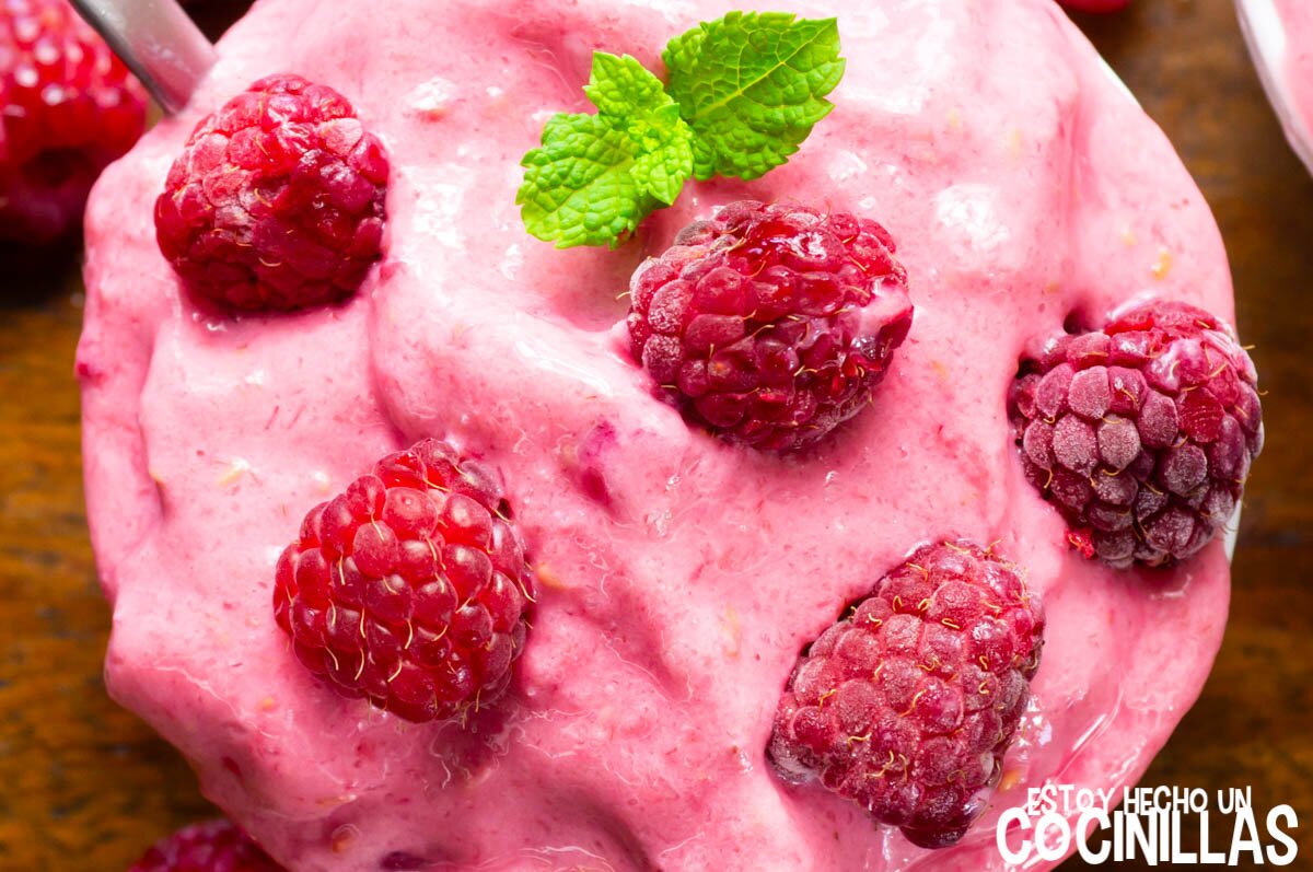 Helado de frambuesa