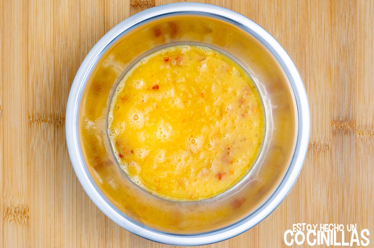 Huevos batidos con chorizo