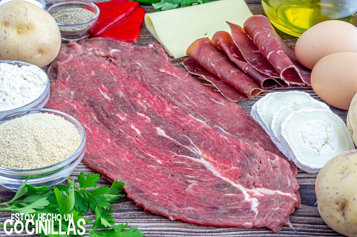 Ingredientes cachopo de cecina