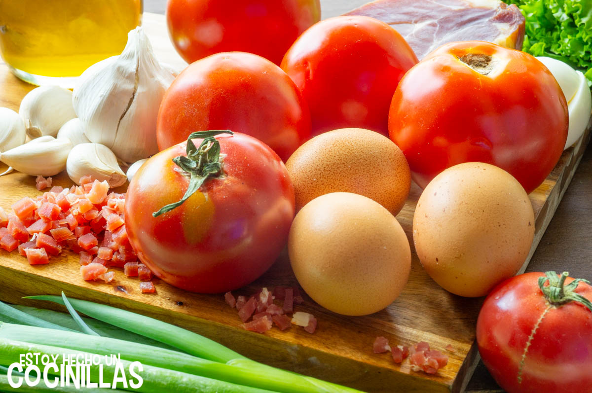 Ingredientes del salmorejo sin pan