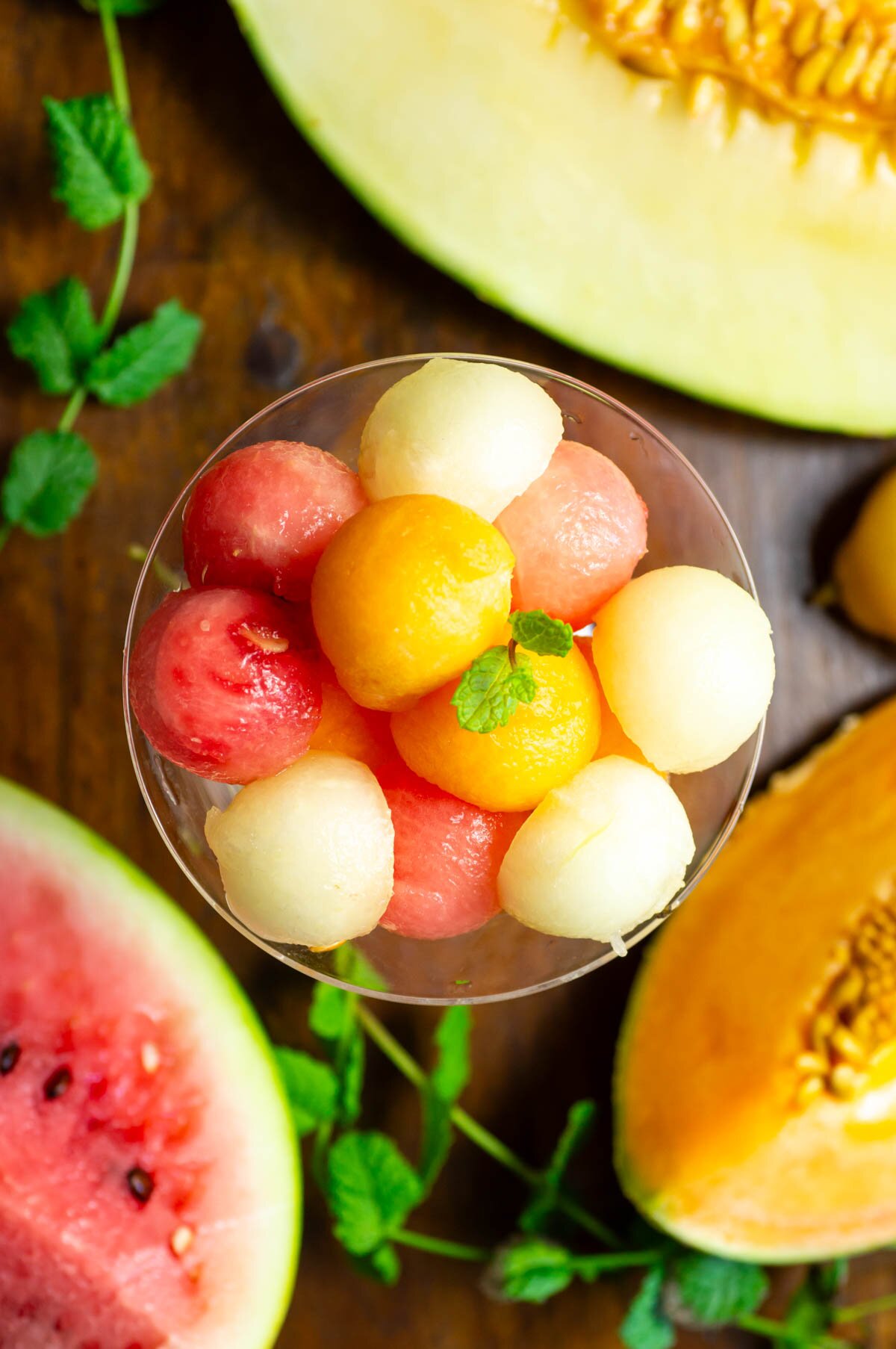 Receta de macedonia de melón y sandía