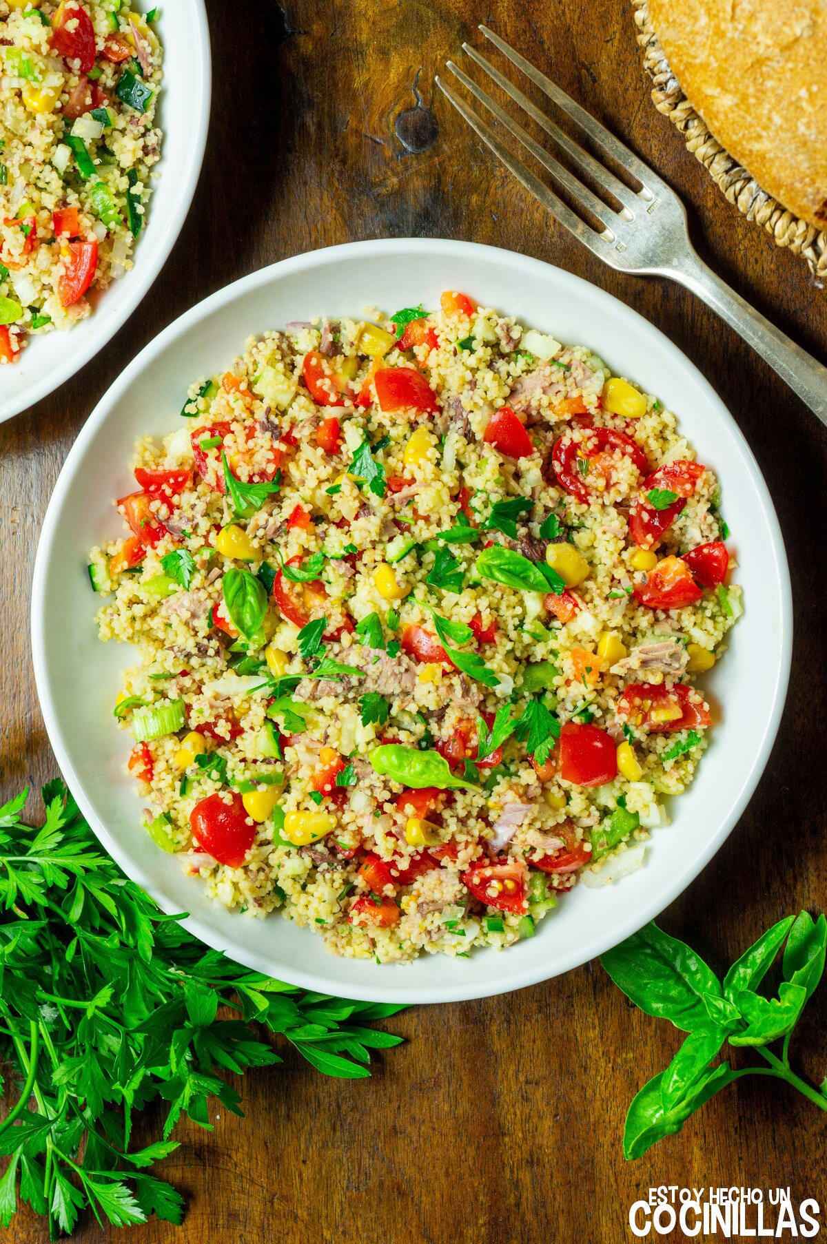 Receta ensalada de cuscús con atún