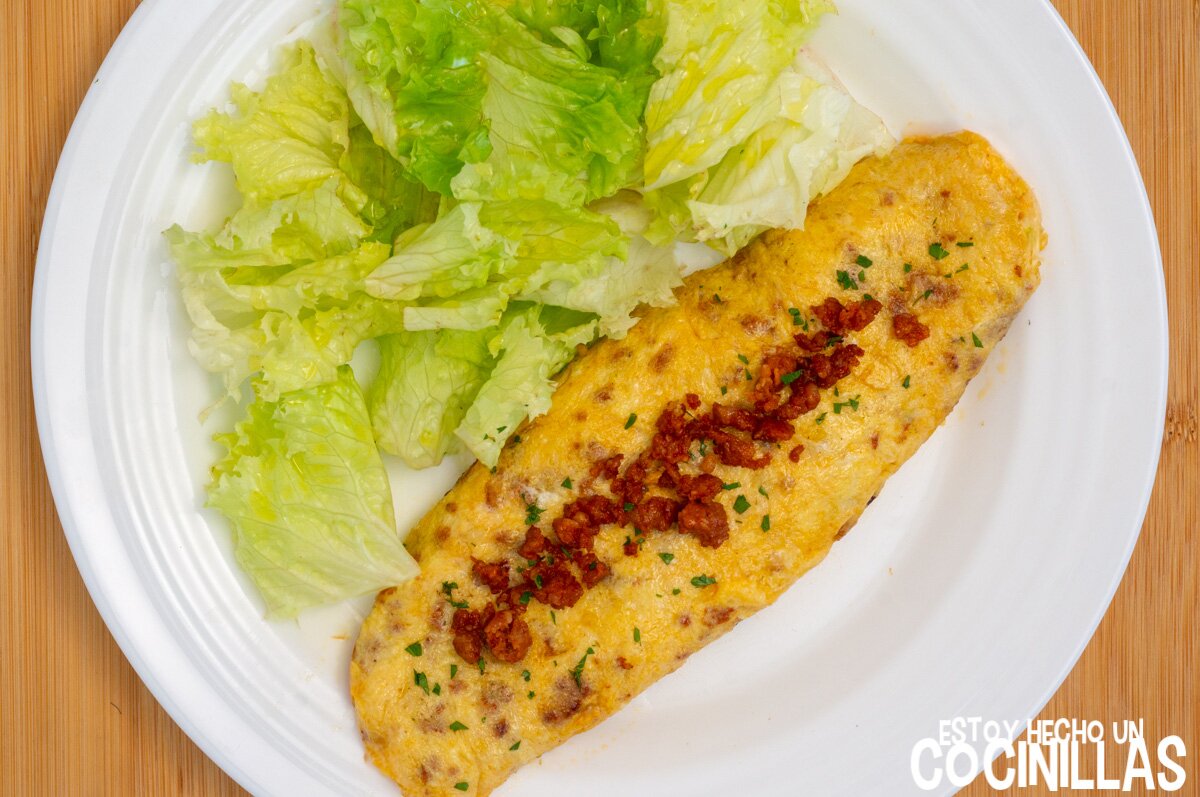 Tortilla francesa de chorizo