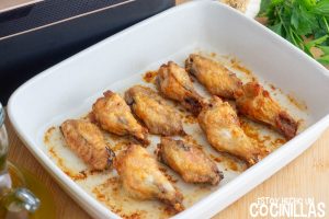 Alitas de pollo en fraidora de aire