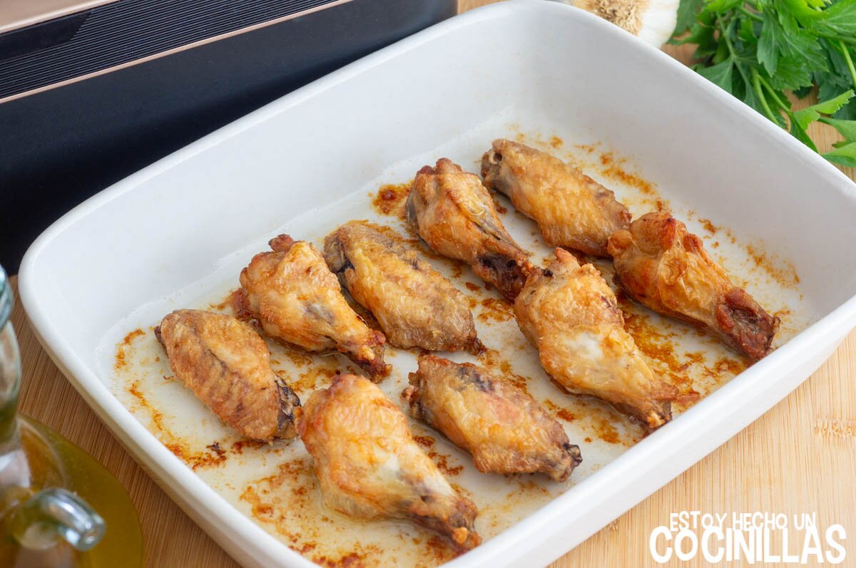 Alitas de pollo en fraidora de aire