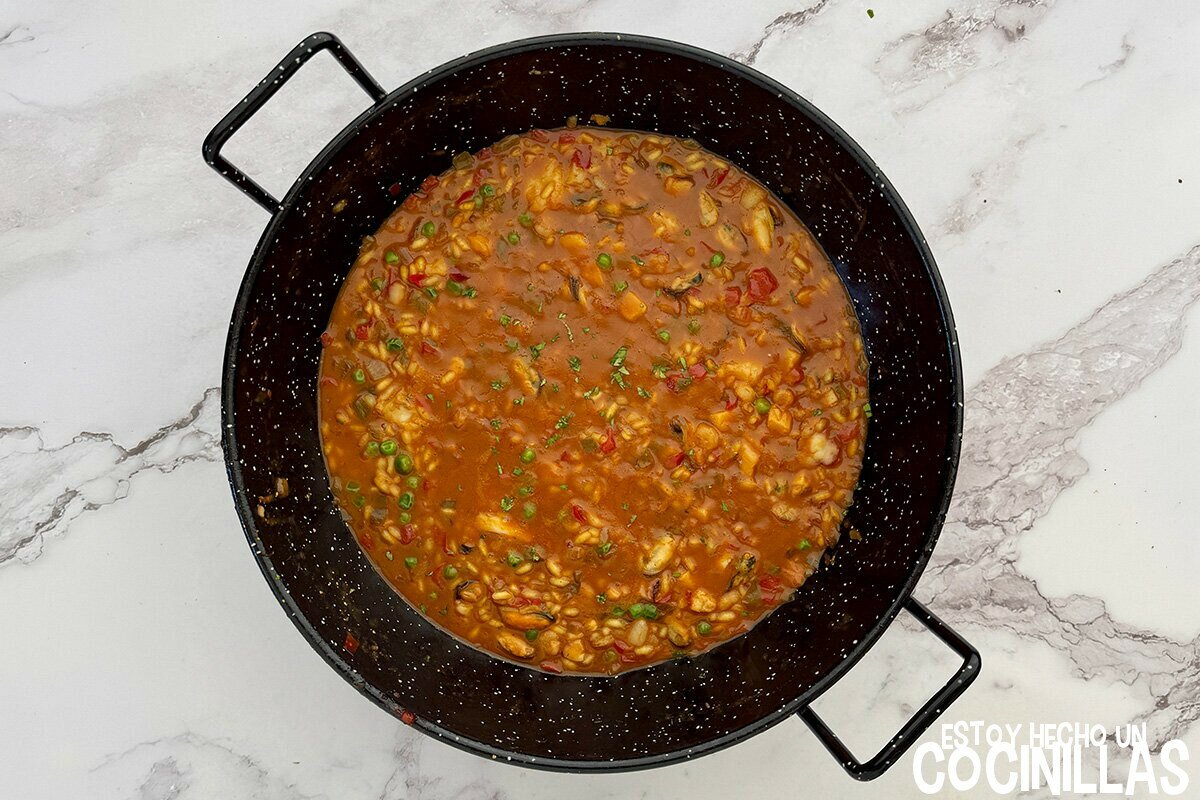 Como hacer arroz meloso de marisco