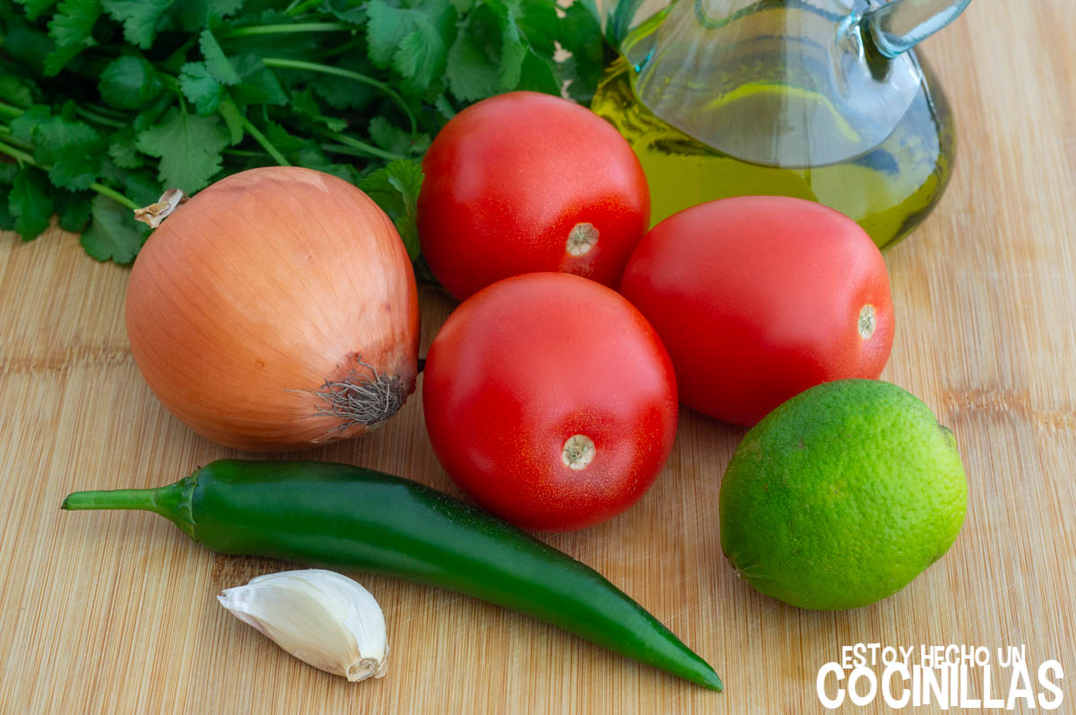 Ingredientes pebre chileno