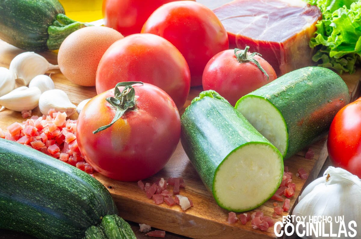 Ingredientes salmorejo de calabacín